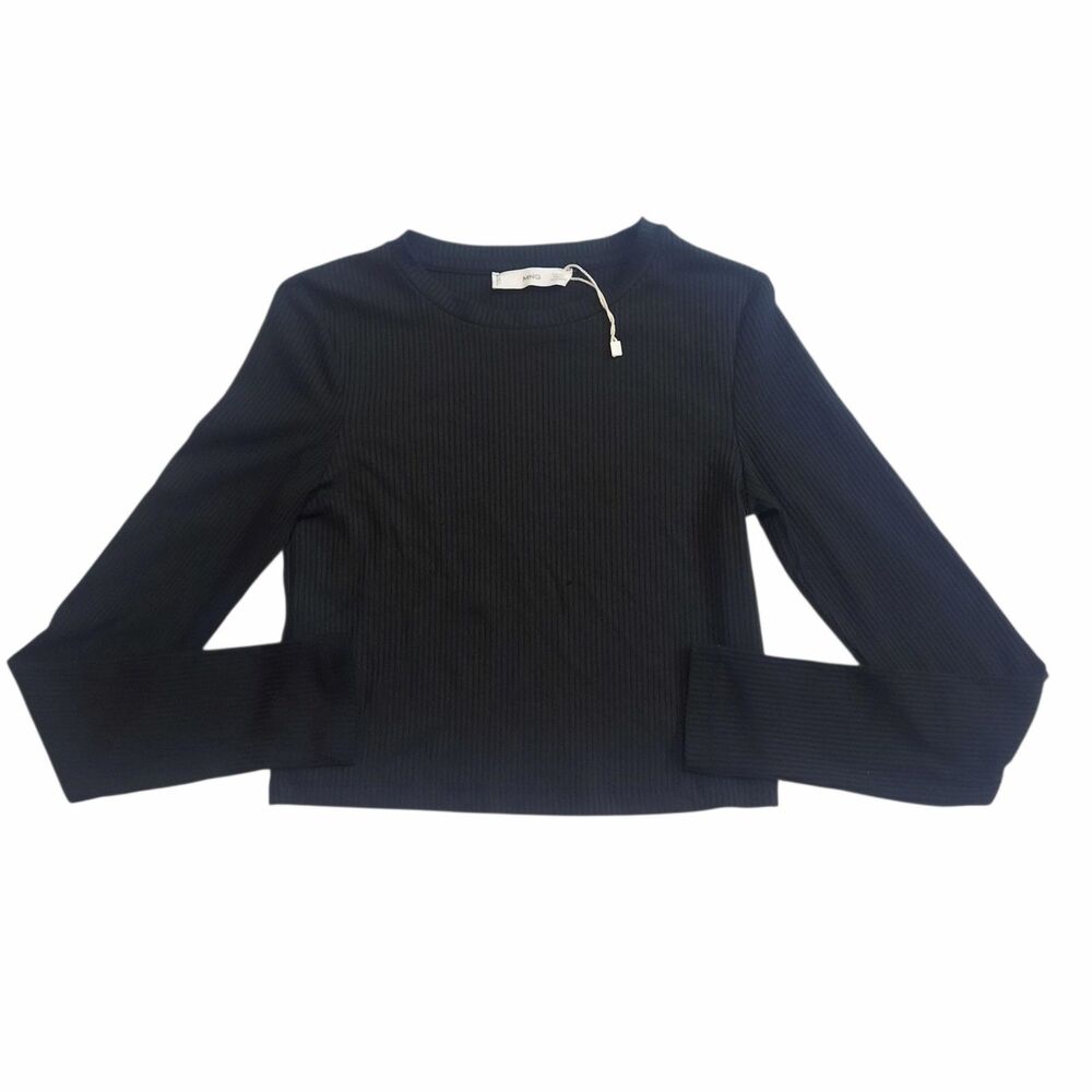 MNG Mango Women’s Black Long Sleeve Top Size Small
